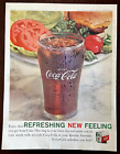 1961 COCA COLA vintage imprimé publicité COKE rafraîchissant neuf sensation soda pop verre