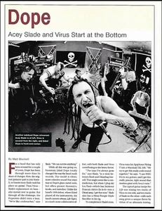 Banda de droga Acey Slade, Virus & Edsel Dope 2002 pin-up foto/artículo - Imagen 1 de 3