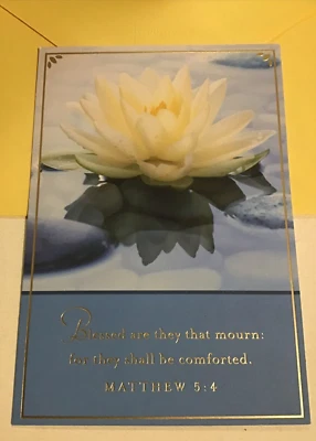 JOYFULLY YOURS GREETING CARDS In Sympathy And Love, Blessed Are They That Mourn 5”x7” Religious Greeting Card