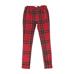 The Childrens Place Youth Girls Red Plaid Stretch Skinny Pants Size 12 New - Picture 1 of 8