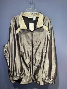 Womens 4X Jacket, Gray Satin, Vintage Liz & Me Sport, NWT, Lined, Lightweight - Picture 1 of 5