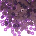 6mm Flat Sequin Paillettes Violet Purple Transparent See-Thru Made in USA