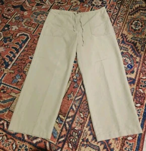 Caribbean Joe Pants Womens Y2k Pants Drawstring Straight Wide Leg Pockets EUC - Picture 1 of 7