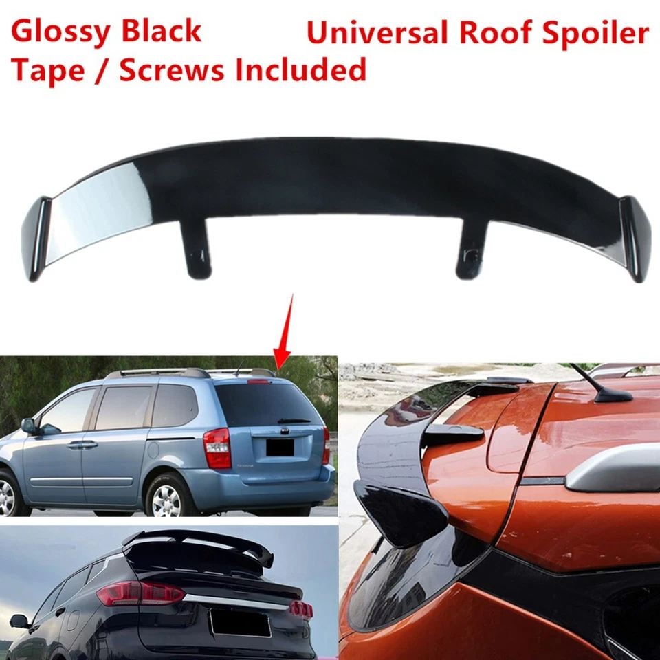 Fit For Kia Sedona 06-14 Tailgate Roof Spoiler Modified Top Wing Universal Black - Imagem 1 de 4
