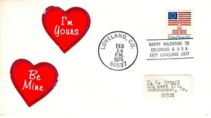 HAPPY VALENTINE, LOVELAND, CO 1976 FDC13476 - Foto 1 di 1