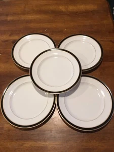 Set Of 5 Mikasa BLACK TIE Bread & Butter Plate EC - Picture 1 of 6