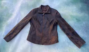 Chaqueta de cuero vintage para mujer Andrew Marc New York talla M. - Imagen 1 de 12