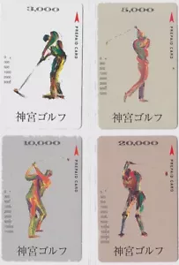 LOT de 4 cartes JAPON - SPORT GOLF - COMPLETE SET JAPAN member prepaid cards - Picture 1 of 1