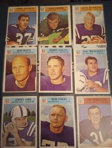 1966 Philadelphia Football Teilsatz Lot (70) in meist sehr gutem Zustand (LESEN) - Bild 1 von 8