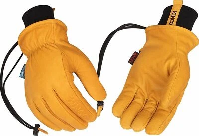 Kinco 9084KWP Wanoga Lined Mens Work Ski Gloves HydroFlector Buffalo Leather