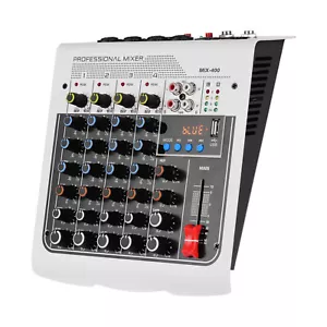 MIX-400 Professional Audio Mixer 6 Channel Live Studio Power Mixing Amplifier - Picture 1 of 8