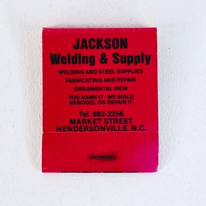 Jackson Welding & Supply Hendersonville NC Vintage Advertising Matchbook-NOS - Picture 1 of 5
