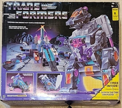 Transformers 1986 G1 Trypticon NEW In Box. Toy unused MINT. Box has some wear Cover