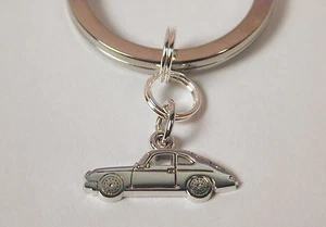 Sterling Silver Porsche Speedster w/ Stainless Steel Key Ring Free U.S. Ship - Picture 1 of 3