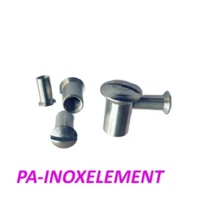 Hülsenmuttern Linsensenkkopf Schlitz 9061 Edelstahl A1 1.4305  M4 M5 M6 M8  - Bild 1 von 1