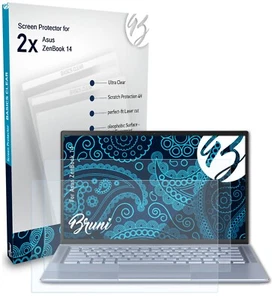 Bruni 2x Lámina Protectora para Asus ZenBook 14 Película Protectora - Picture 1 of 4