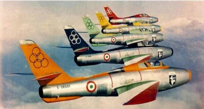 MONOGRAM  F 84F  1:48 con decals TAURO MODELS per pattuglie italiane - Immagine 1 di 4