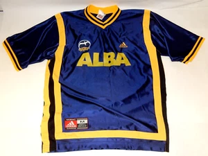 VINTAGE ADIDAS ALBA BERLIN BLAU & GELB BASKETBALL TRIKOT - ERWACHSENE MEDIUM - Bild 1 von 12