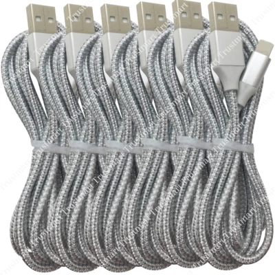 3/6Pack Fast Charger Cable Braided For iPhone 14 13 12 11 iPad 8 X Charging Cord - Image 1 of 4
