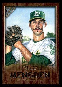 2018 Topps Gallery Daniel Mengden  Wood  #49 Oakland Athletics