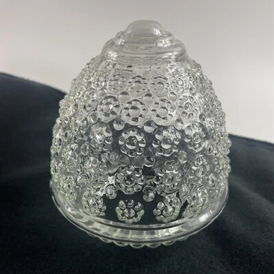 Vintage Glass Clear Textured Pattern Indoor/Outdoor Replacement Light Globe 3” - Image 1 of 4