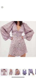 NWT For Love & Lemons - June Mini Dress - Purple S Small $212 - Picture 1 of 8