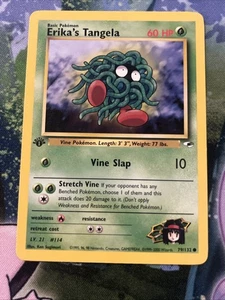 Erika's Tangela 79/132 1ª Edición Gimnasio Héroes Set Tarjeta Pokemon - Imagen 1 de 4