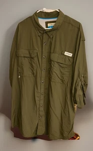 Camisa Magellan para hombre 2XL equipo de pesca verde ventilado mezcla de nailon manga larga - Imagen 1 de 9