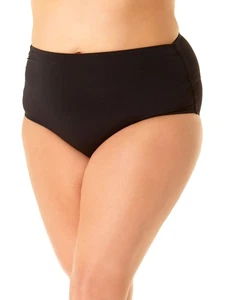 ANNE COLE Women's Black High Waisted Swimsuit Bottom 18W - Picture 1 of 3