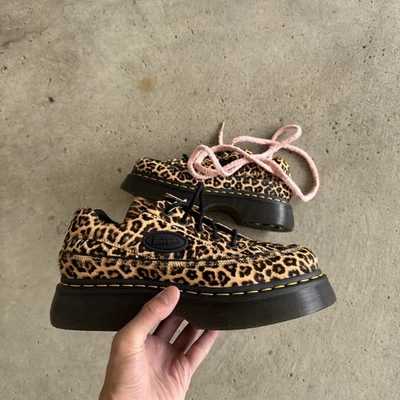 Dr. Martens Buzz 5-Eye Leopard Print Women's Size 9 Chunky Rare Brand New - Image 1 of 4
