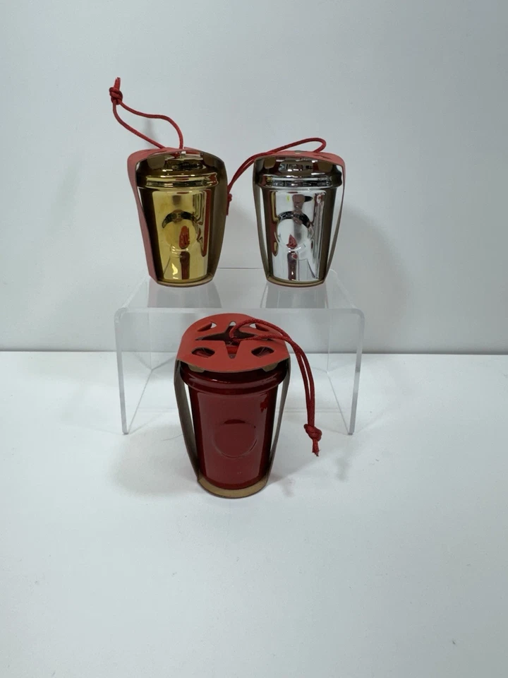 Starbucks Gold Ceramic Paper Cup Christmas Tree Ornament 2014 Holiday M121