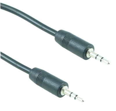 6 INCH 2.5mm Mini Stereo TRS Plug Male/Male Cable  Black - Image 1 of 3