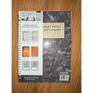 iViDEOSONGS Blank Sheet Music Manuscript Paper - Ivory - 120 pages 7.5" x 10.2" - Picture 1 of 3
