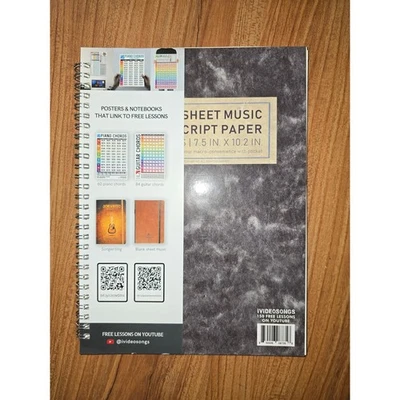 iViDEOSONGS Blank Sheet Music Manuscript Paper - Ivory - 120 pages 7.5" x 10.2" - Image 1 of 3