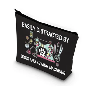 Nähen Kosmetiktasche Nähmaschine Geschenk Hundeliebhaber Kosmetiktasche für Hund Mama Hund... - Bild 1 von 7