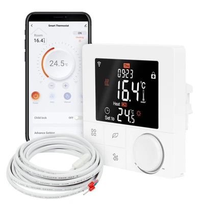 Wifi Raumthermostat Fußbodenheizung Raumtemperaturregler Raumregler digital LCD - Bild 1 von 4