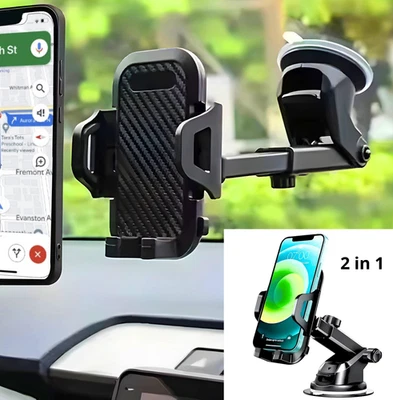 Windshield Suction Car Phone Holder Cradle Extendable Mount iPhone Samsung - Image 1 of 4