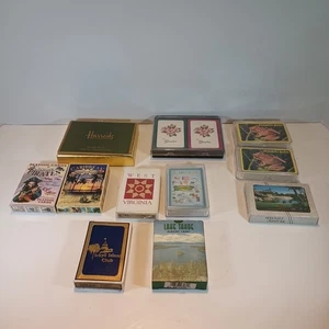 11 Decks Playing Cards Souvenir Lot Harrods Caribbean Tahoe Puerto Rico WV - Picture 1 of 10