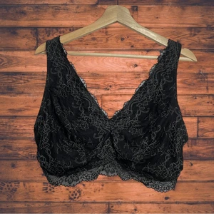 Secret Treasures Black Lace Wireless Bralette Bra 3X Plus Size - Picture 1 of 7