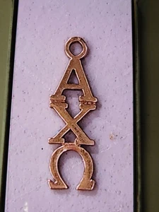 10K Gold Alpha Chi Omega Fraternity Lavaliere or Charm - Picture 1 of 5