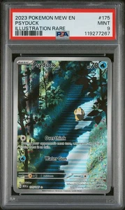 2023 POKEMON MEW EN-151 ILLUSTRATION RARE #175 PSYDUCK PSA 9 - Foto 1 di 2