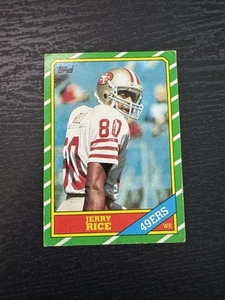 1986 Topps - Jerry Rice #161 Rookie Card VG Condition HOF NFL SF 49ers Read Desc - Picture 1 of 12