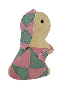 Vintage Quilt Patchwork Stofftier Hase Primitive - Bild 1 von 7