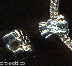 Ciondolo donnina argentato lucido x catene snake 4mm - Immagine 1 di 1