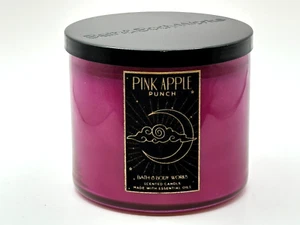 PINK APPLE PUNCH BATH & BODY WORKS LARGE SCENTED 3-WICK 14.5 OZ FILLED CANDLE - Picture 1 of 4