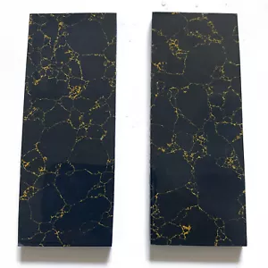 Cuchillo Reconstitute Negro NET Arizona Turquesa Recon Piedra Mango Escalas en Blanco - Imagen 1 de 4