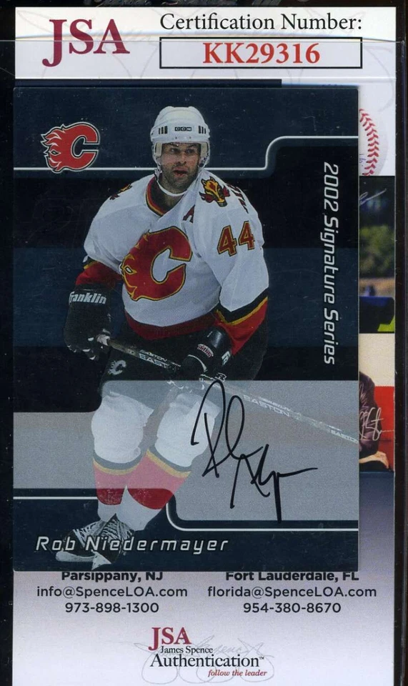 Rob Niedermayer JSA Coa Hand Signed 2002 In The Game Autograph - Image 1 of 2