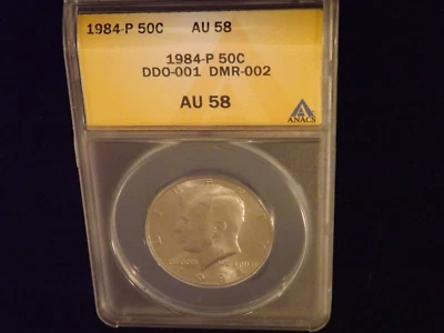 1984-P  50C       DDO               ANACS   AU 58 - Image 1 of 2
