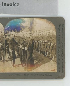 Parade Rest Naval Training Station Keystone Stereoview - Picture 1 of 2