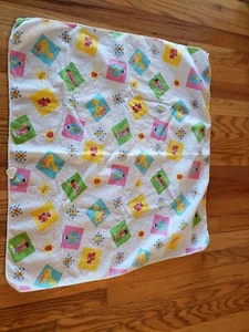 Vintage cotton Sesame Street Infant Toddler Baby Receiving Blanket 26 x 23 - Picture 1 of 6